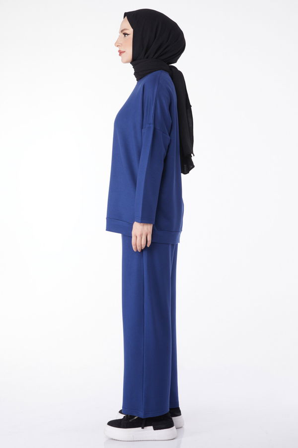 Sweatshirt+Pantolon İkili Takım Lacivert - 24815 LACİVERT