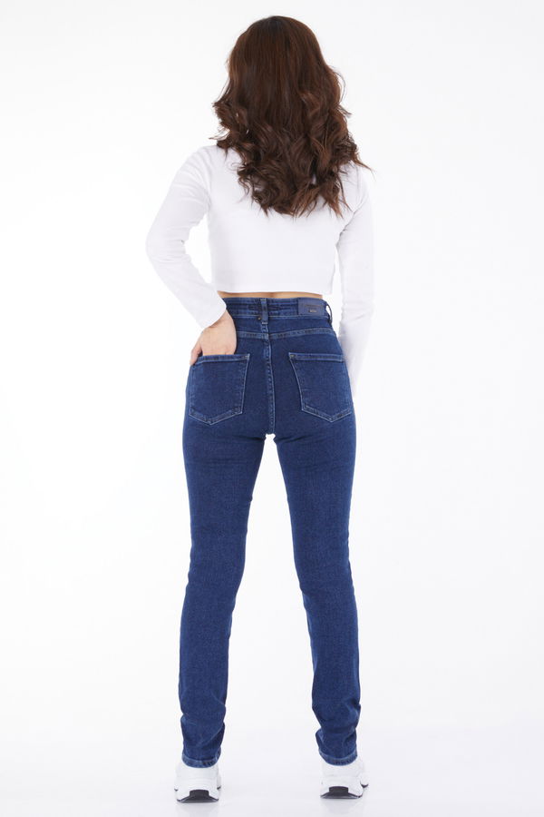 Dar Paça Kot Pantolon Lacivert - 24915