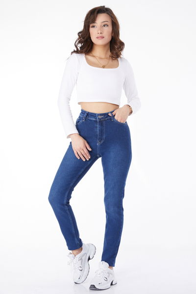 Dar Paça Kot Pantolon Mavi - 24915