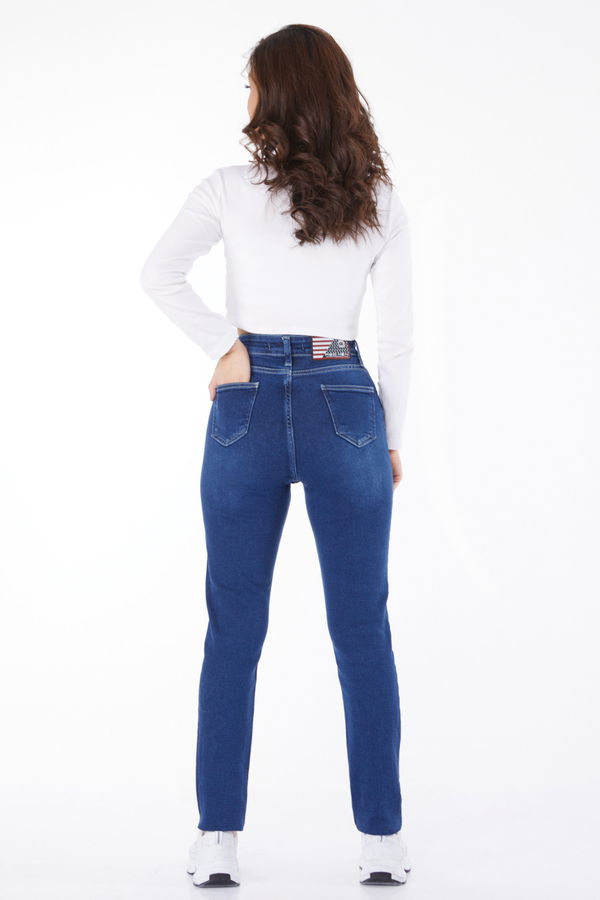 Dar Paça Kot Pantolon Mavi - 24915