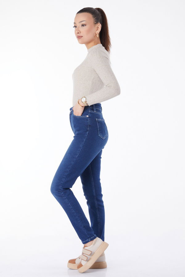 Dar Paça Kot Pantolon Lacivert - 24983