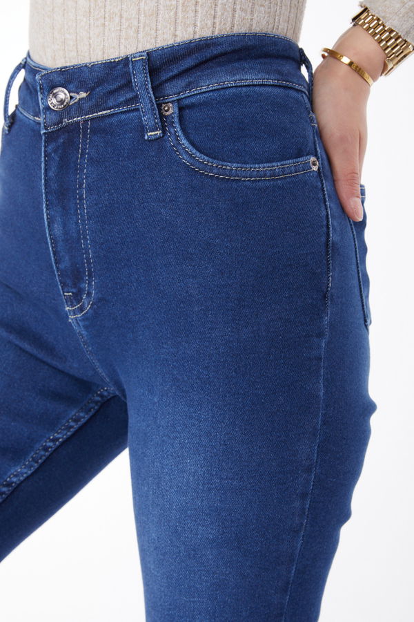 Dar Paça Kot Pantolon Lacivert - 24983