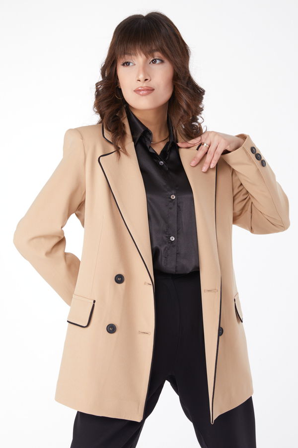 Kuşaklı Ceket Vizon - 25032