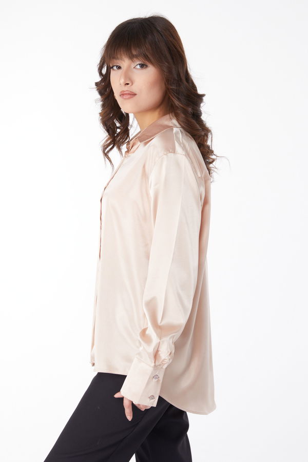 Saten Gömlek Sarı - 25038