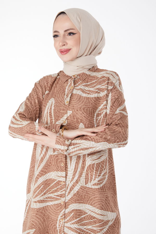 Desenli Tunik Vizon - 25040