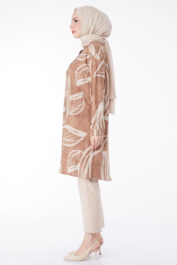 Desenli Tunik Vizon - 25040