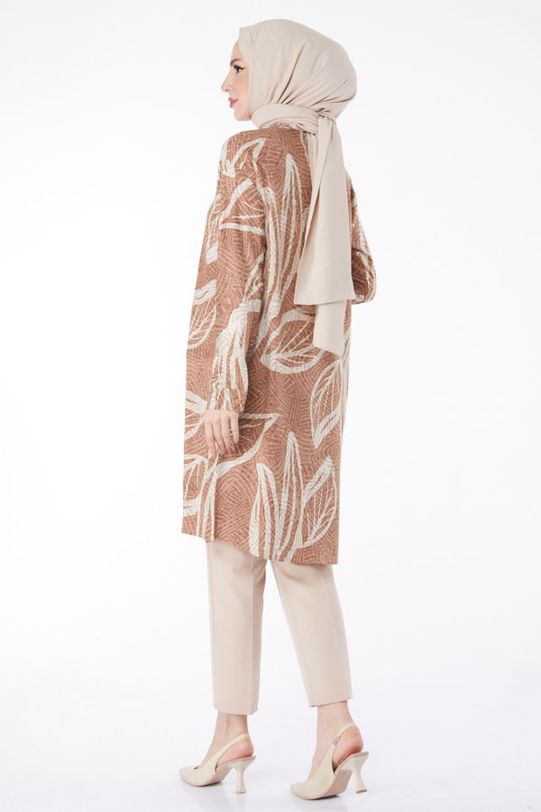 Desenli Tunik Vizon - 25040