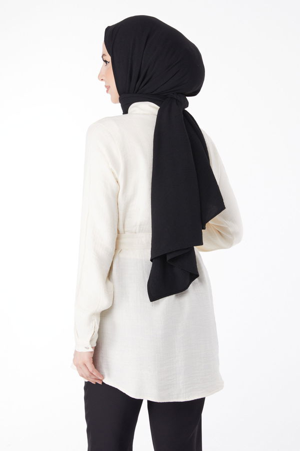 Kemerli Tunik Ekru - 25095
