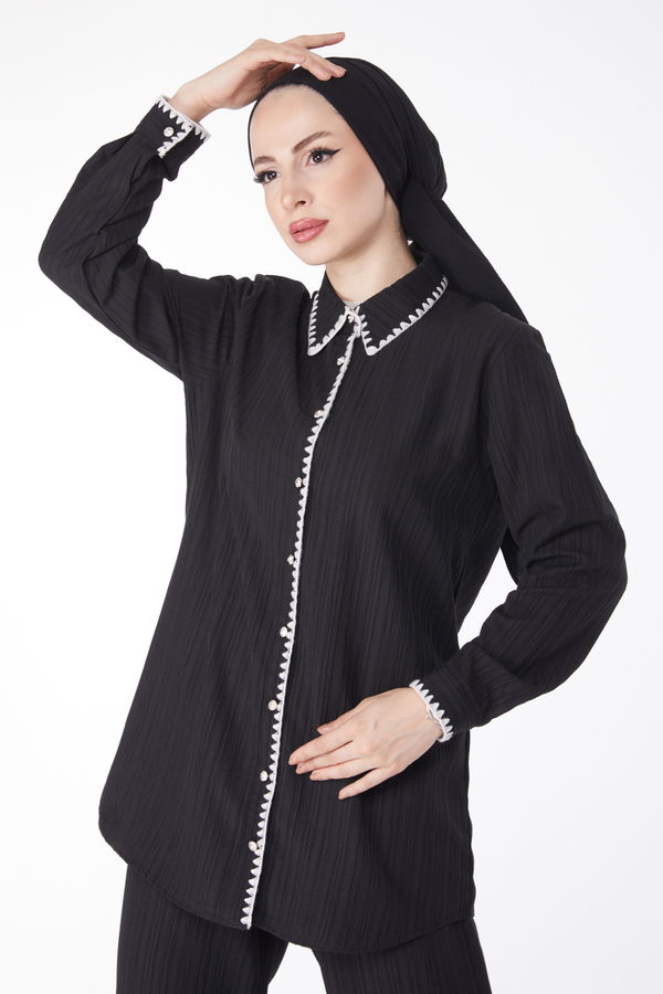 Tunik Pantolon İkili Takım Siyah - 25098