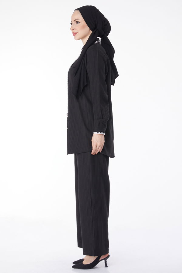 Tunik Pantolon İkili Takım Siyah - 25098