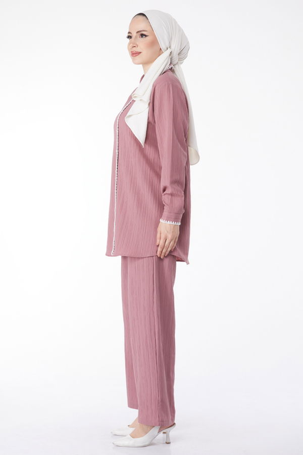 Tunik Pantolon İkili Takım Pembe - 25098 PEMBE