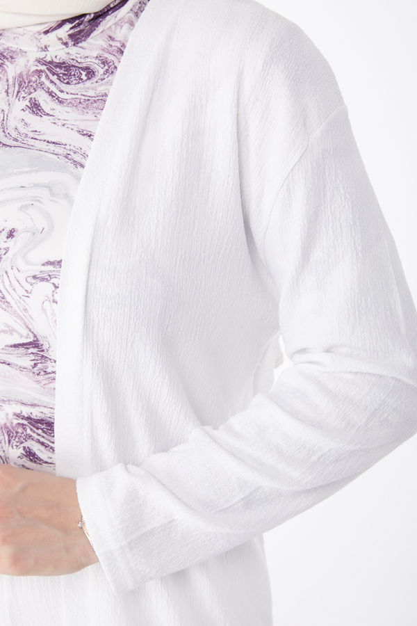 Kimono Pantolon İkili Takım Beyaz - 25113 BEYAZ