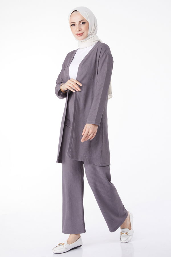 Kimono Pantolon İkili Takım Antrasit - 25113