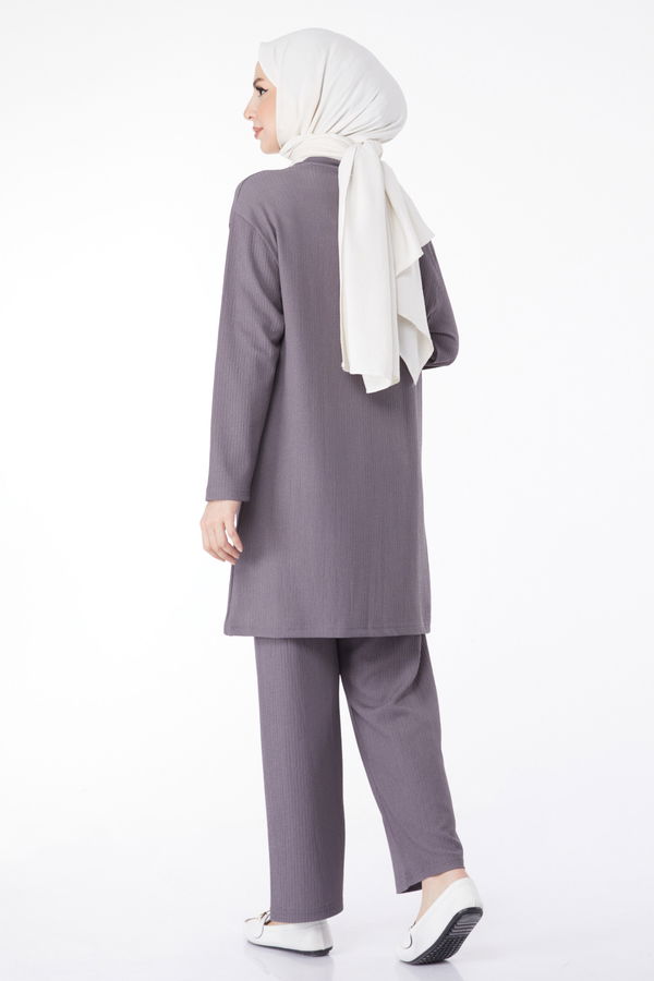 Kimono Pantolon İkili Takım Antrasit - 25113