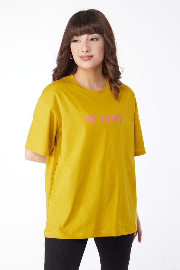 Baskılı T-shirt Yeşil - 25171