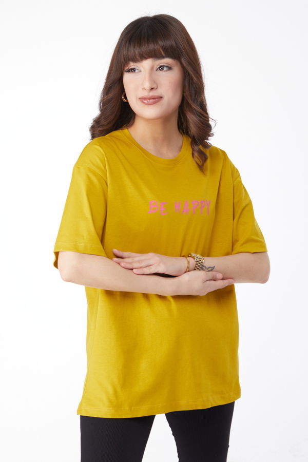 Baskılı T-shirt Yeşil - 25171