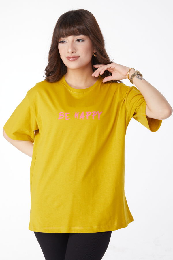 Baskılı T-shirt Yeşil - 25171