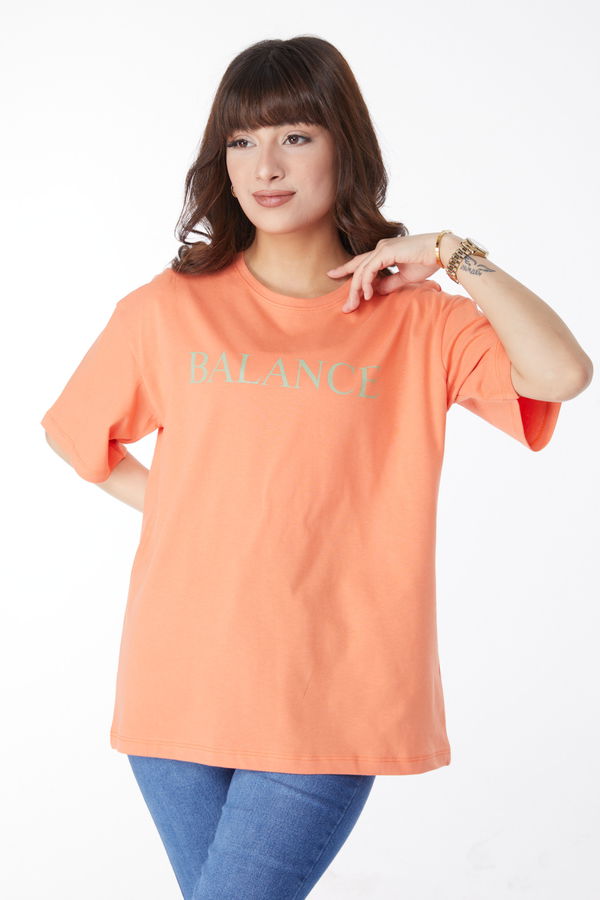 Baskılı T-shirt Lila - 25174