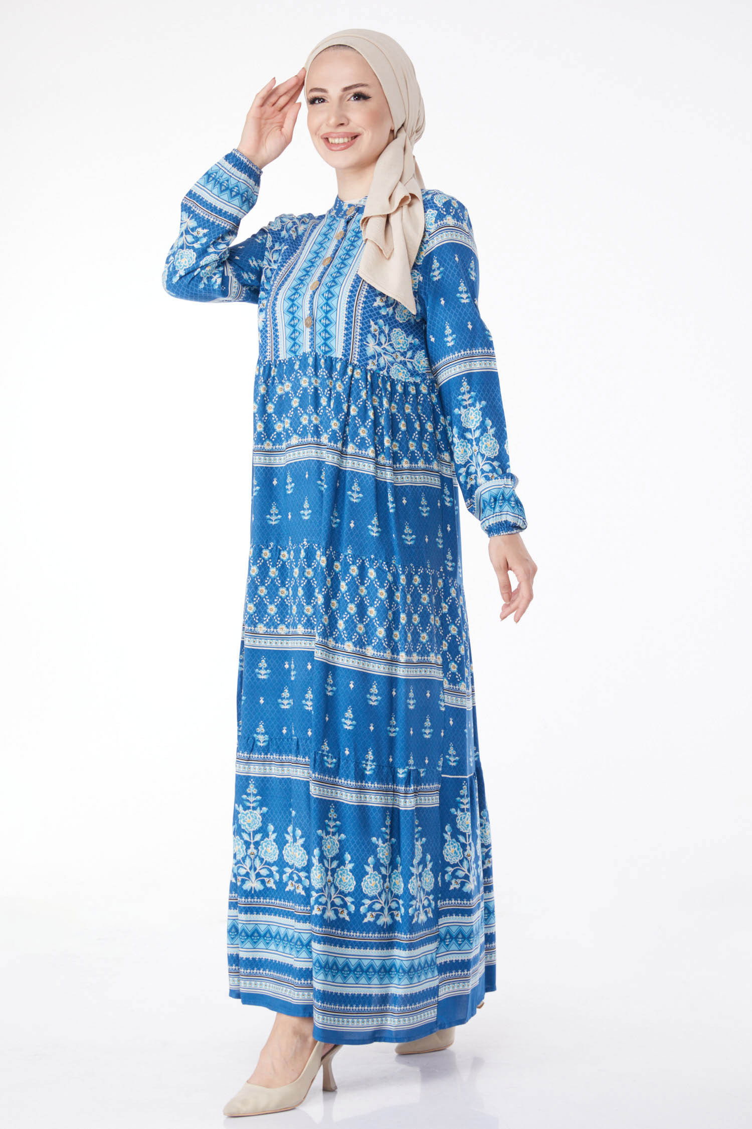 Desenli Ebise Mavi - 25198
