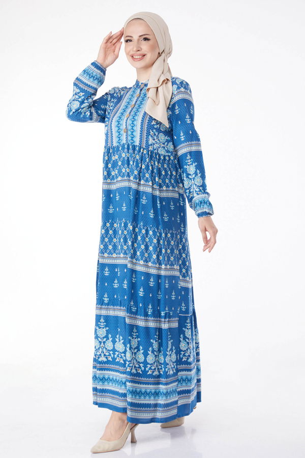 Desenli Ebise Mavi - 25198