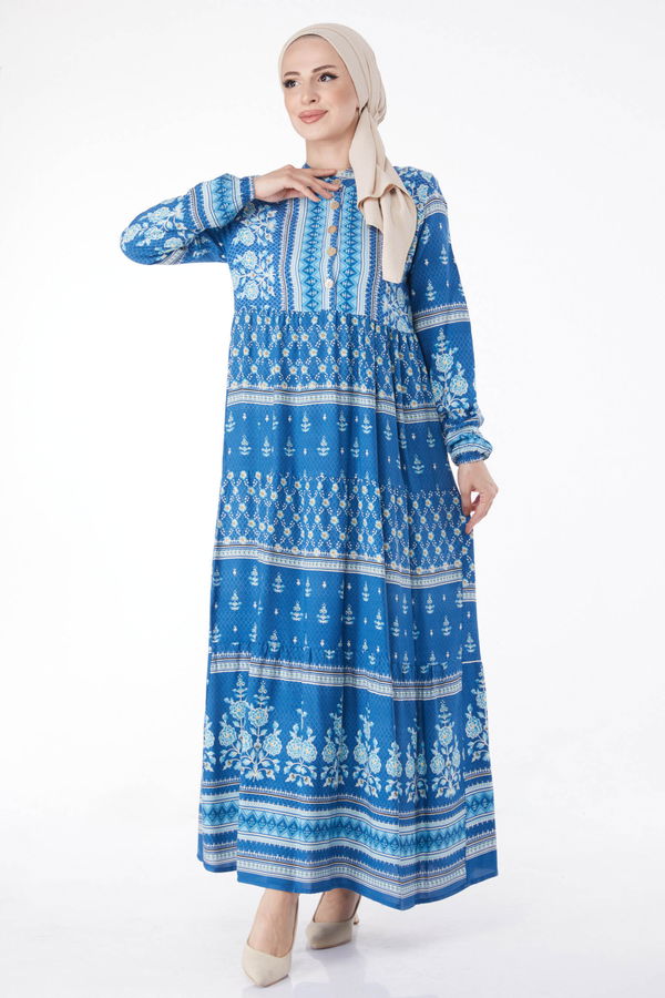 Desenli Ebise Mavi - 25198