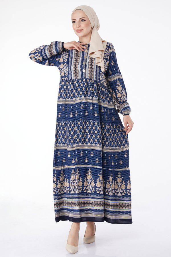 Desenli Ebise Lacivert - 25198 LACİVERT
