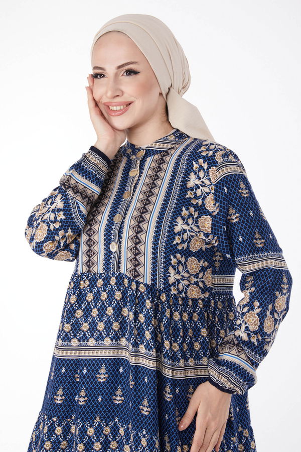 Desenli Ebise Lacivert - 25198 LACİVERT
