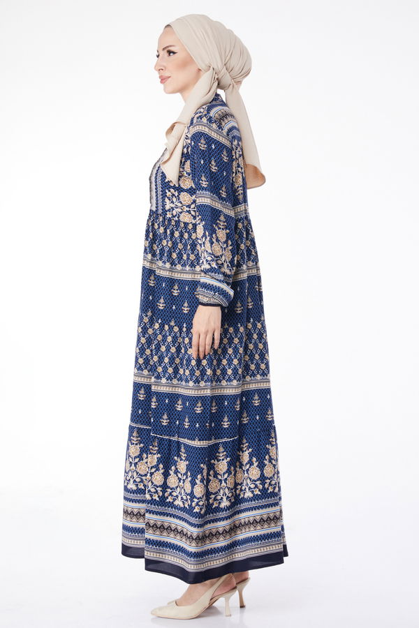 Desenli Ebise Lacivert - 25198 LACİVERT