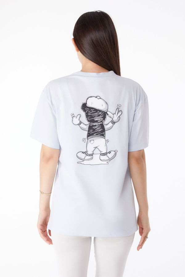 Baskılı T-shirt Lila - 25287 LİLA