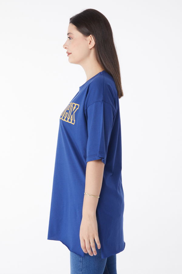 Baskılı T-shirt Lacivert - 25301