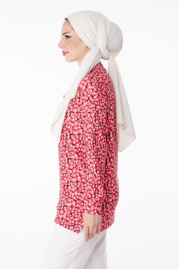 Desenli Tunik Fuşya - 25323