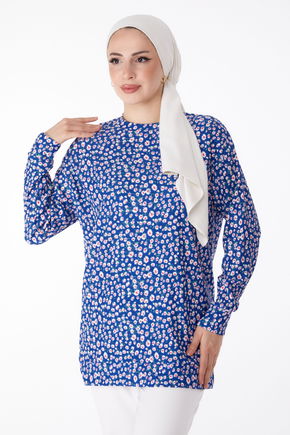 Desenli Tunik Mavi - 25323