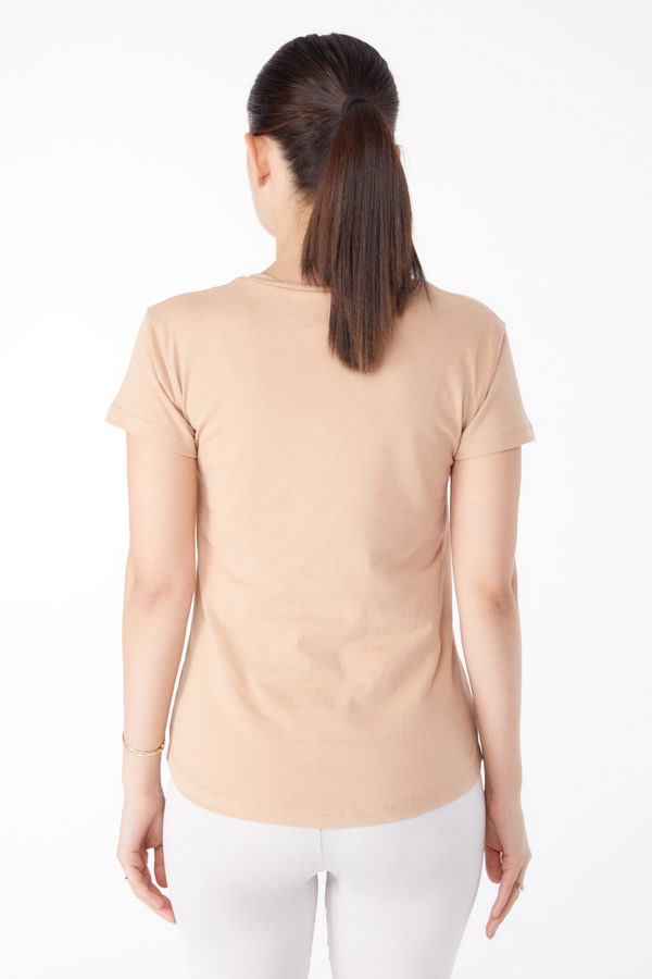 V Yaka T-shirt Vizon - 25326