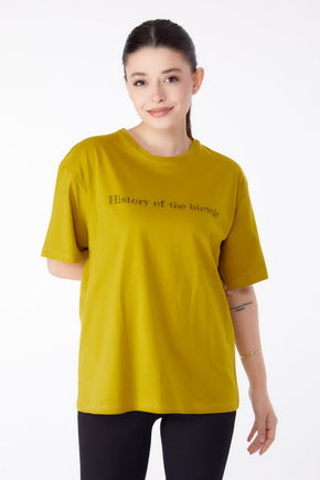 Baskılı Kısa Kollu T-Shirt Yeşil - 25394