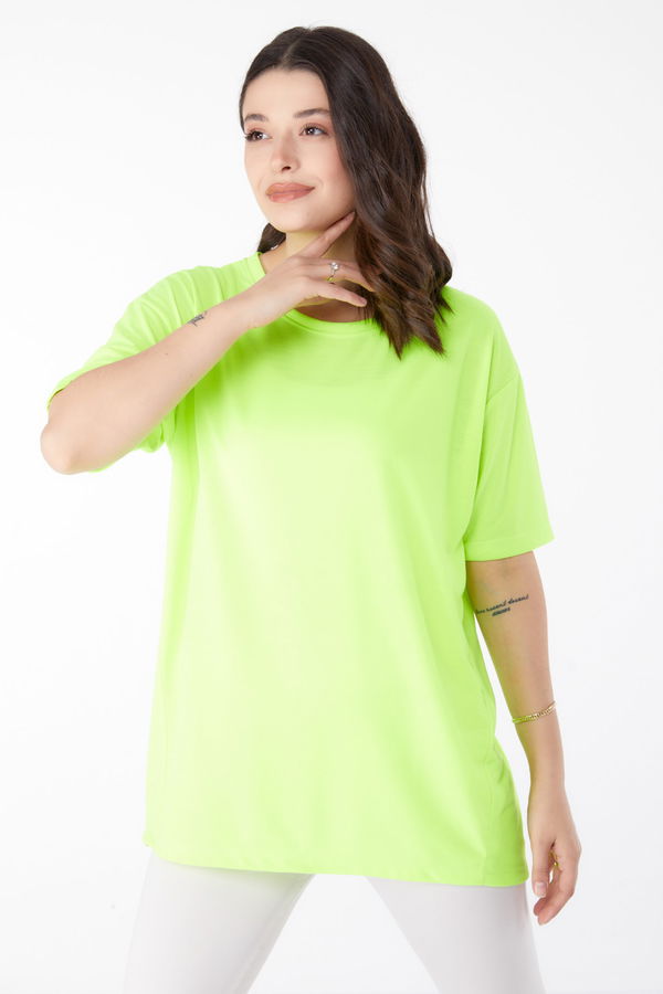 Kısa Kollu T-Shirt Yeşil - 25398 YEŞİL