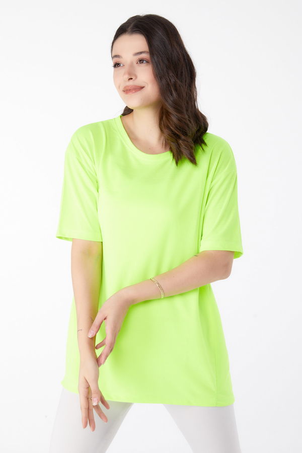 Kısa Kollu T-Shirt Yeşil - 25398 YEŞİL