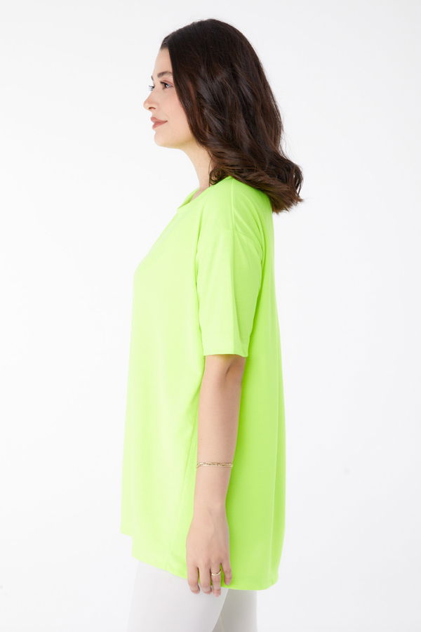 Kısa Kollu T-Shirt Yeşil - 25398 YEŞİL