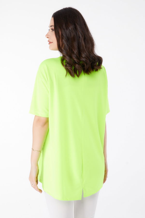 Kısa Kollu T-Shirt Yeşil - 25398 YEŞİL
