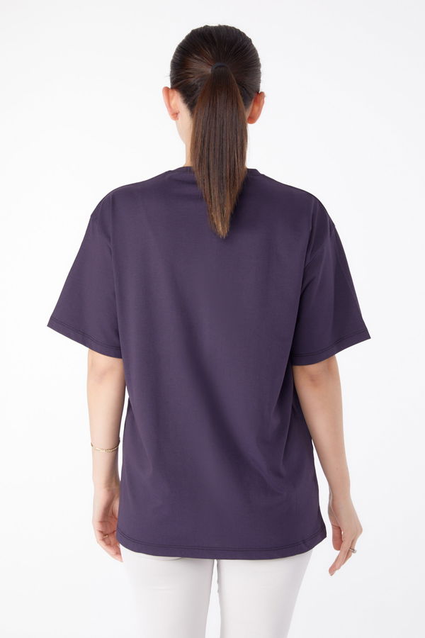 Taşlı T-Shirt Antrasit - 25476 ANTRASİT