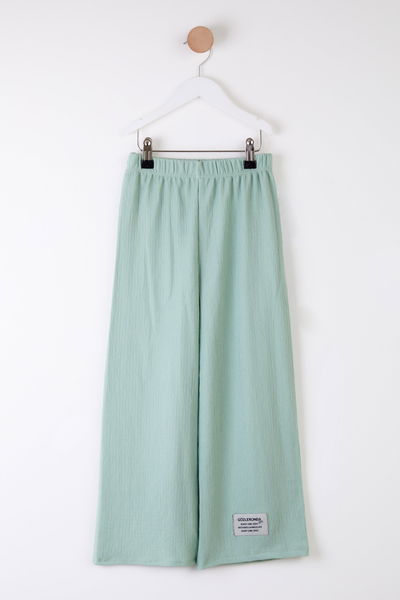 Kız Çocuk Yeşil Arma Detaylı Pijama Altı - 25488