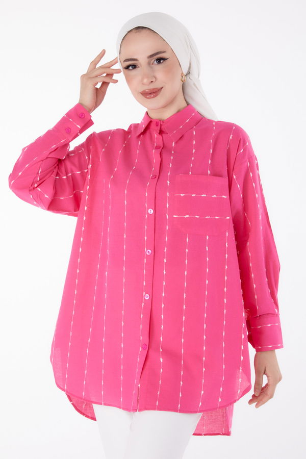 Tek Cepli Gömlek Pembe - 25497