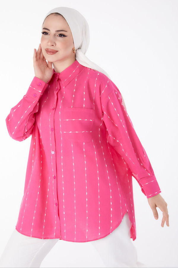 Tek Cepli Gömlek Pembe - 25497