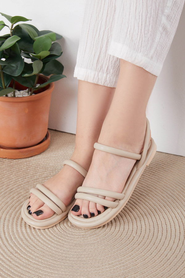 Kadın Bej Sandalet - 25546