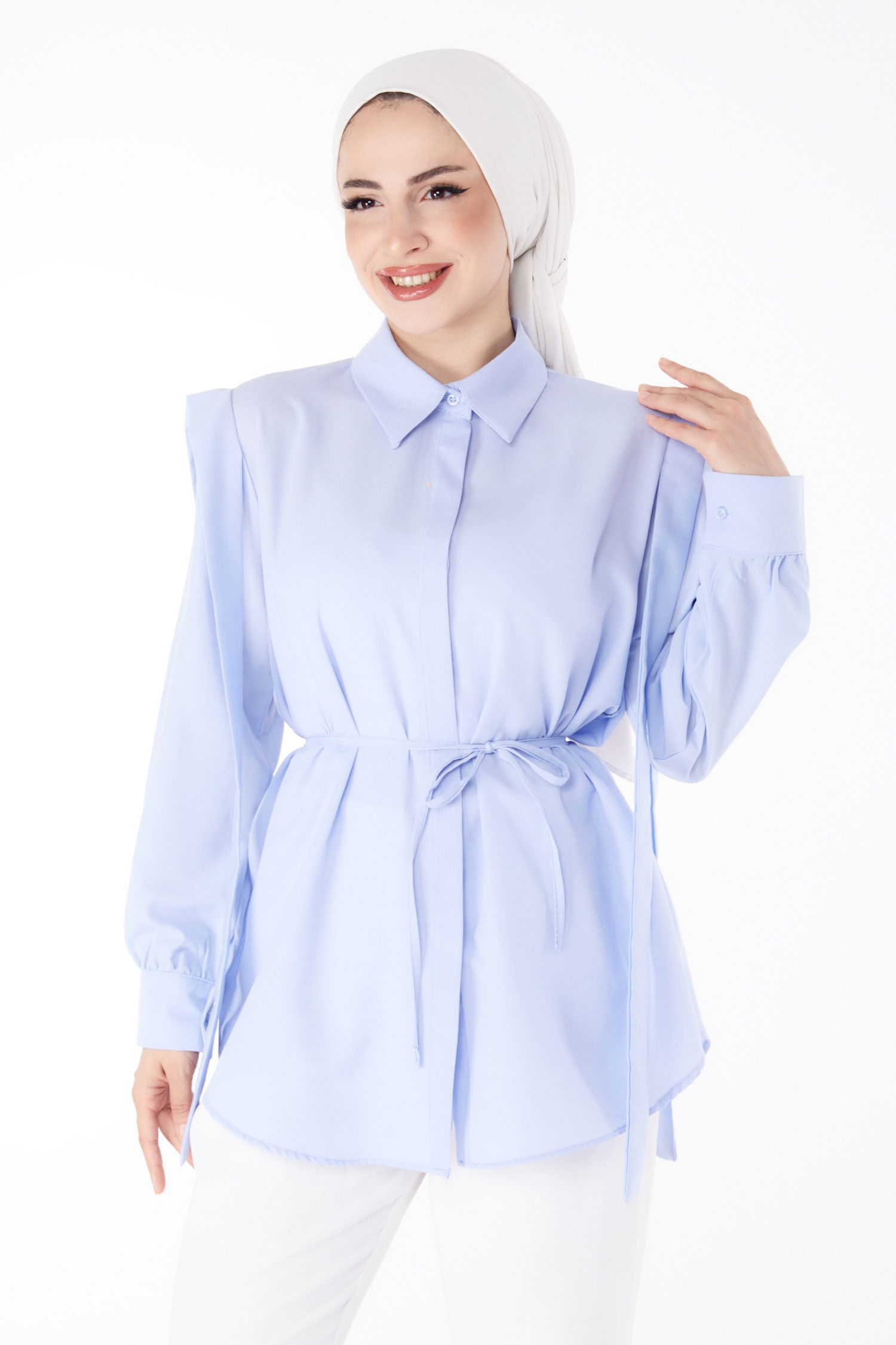 Bağcıklı Tunik Mavi - 25552 MAVİ