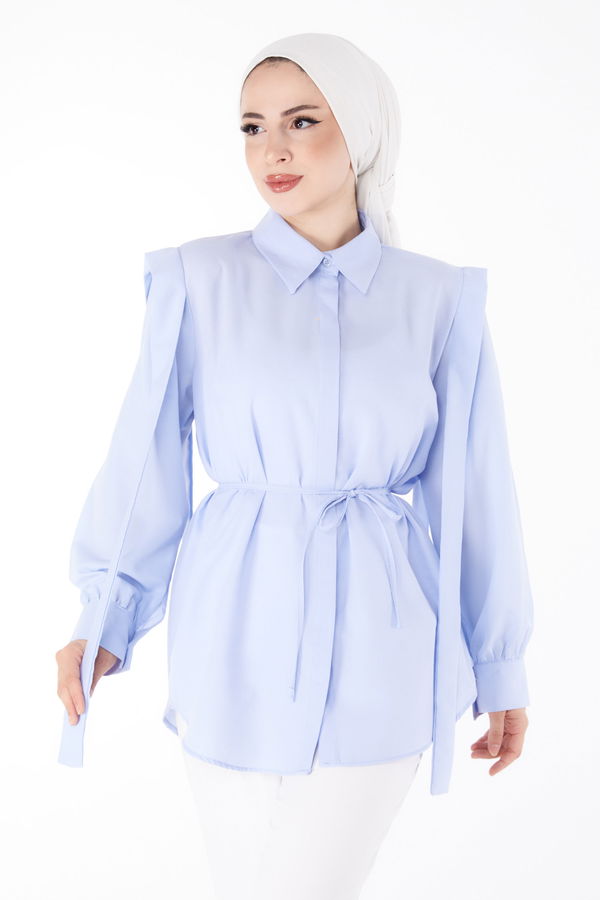 Bağcıklı Tunik Mavi - 25552 MAVİ