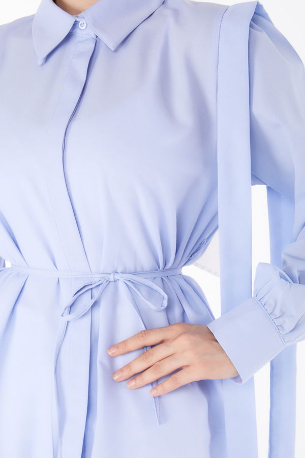 Bağcıklı Tunik Mavi - 25552 MAVİ