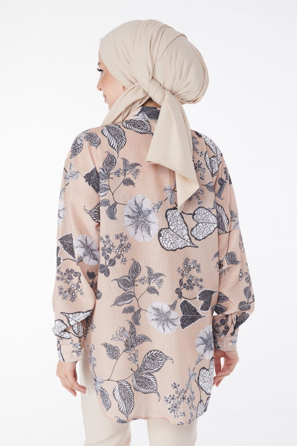 Desenli Tunik Vizon - 25619