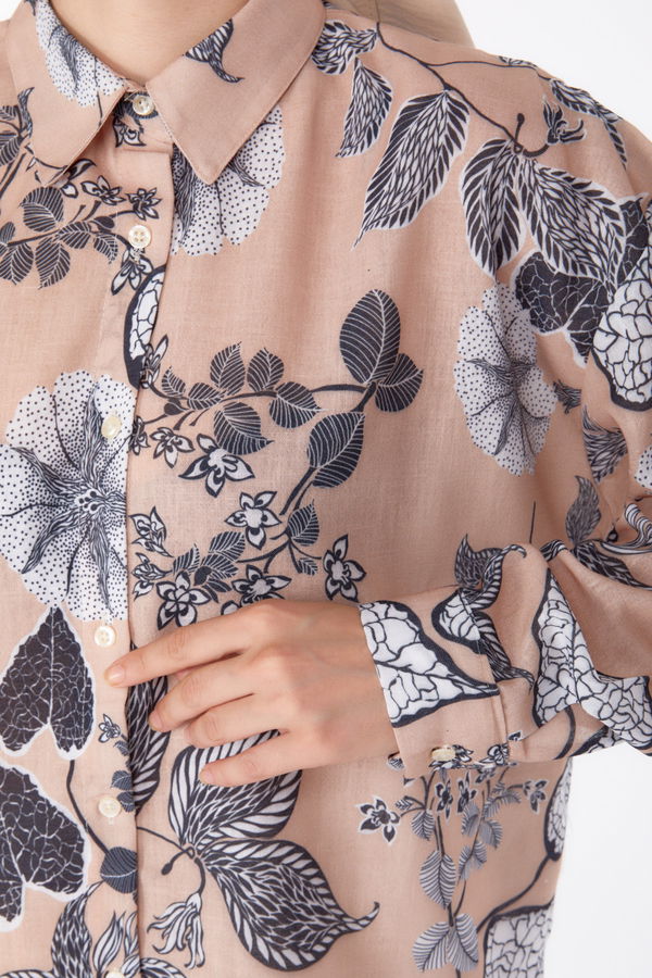 Desenli Tunik Vizon - 25619
