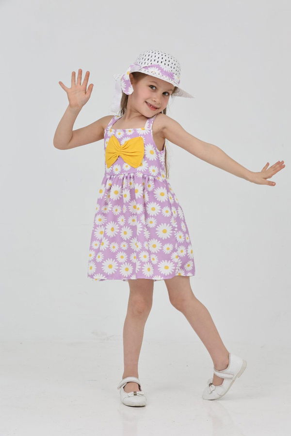 Papatya Desenli Şapkalı Elbise - 27208