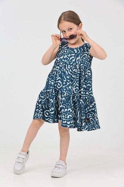 Desenli Elbise - 27214